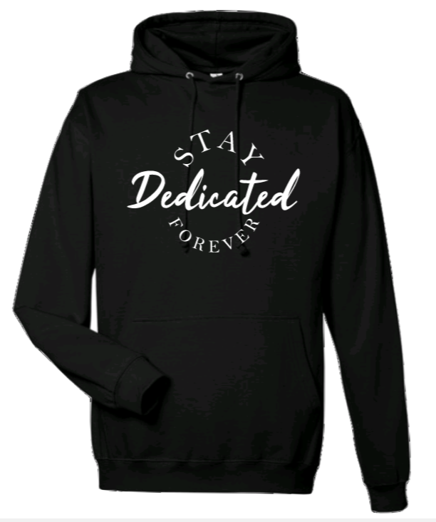 Stay Dedicated Forever Staple Hoodie (black/white)