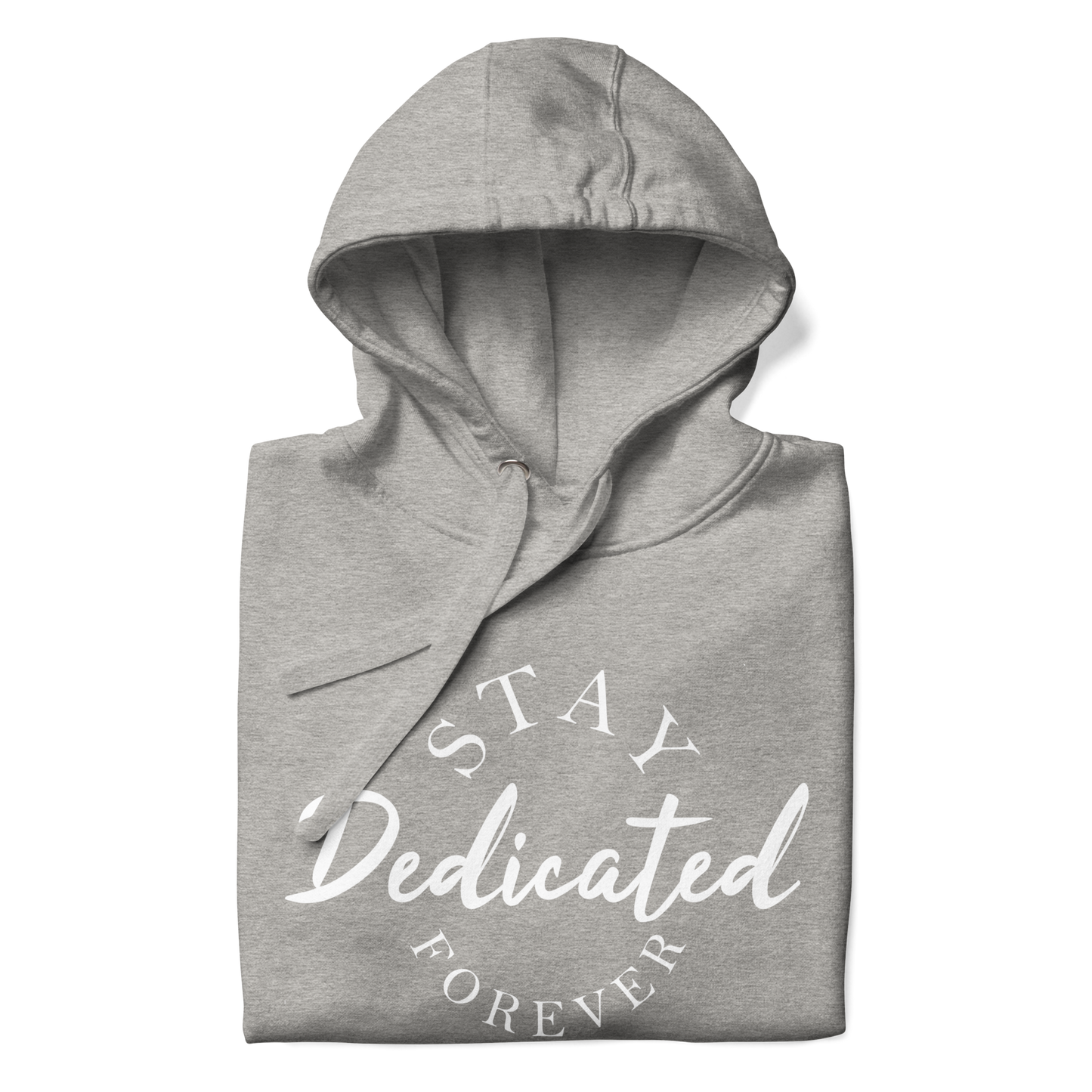 Stay Dedicated Forever Staple Hoodie (Heather Grey/White)