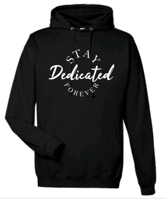 Stay Dedicated Forever Staple Hoodie (black/white)